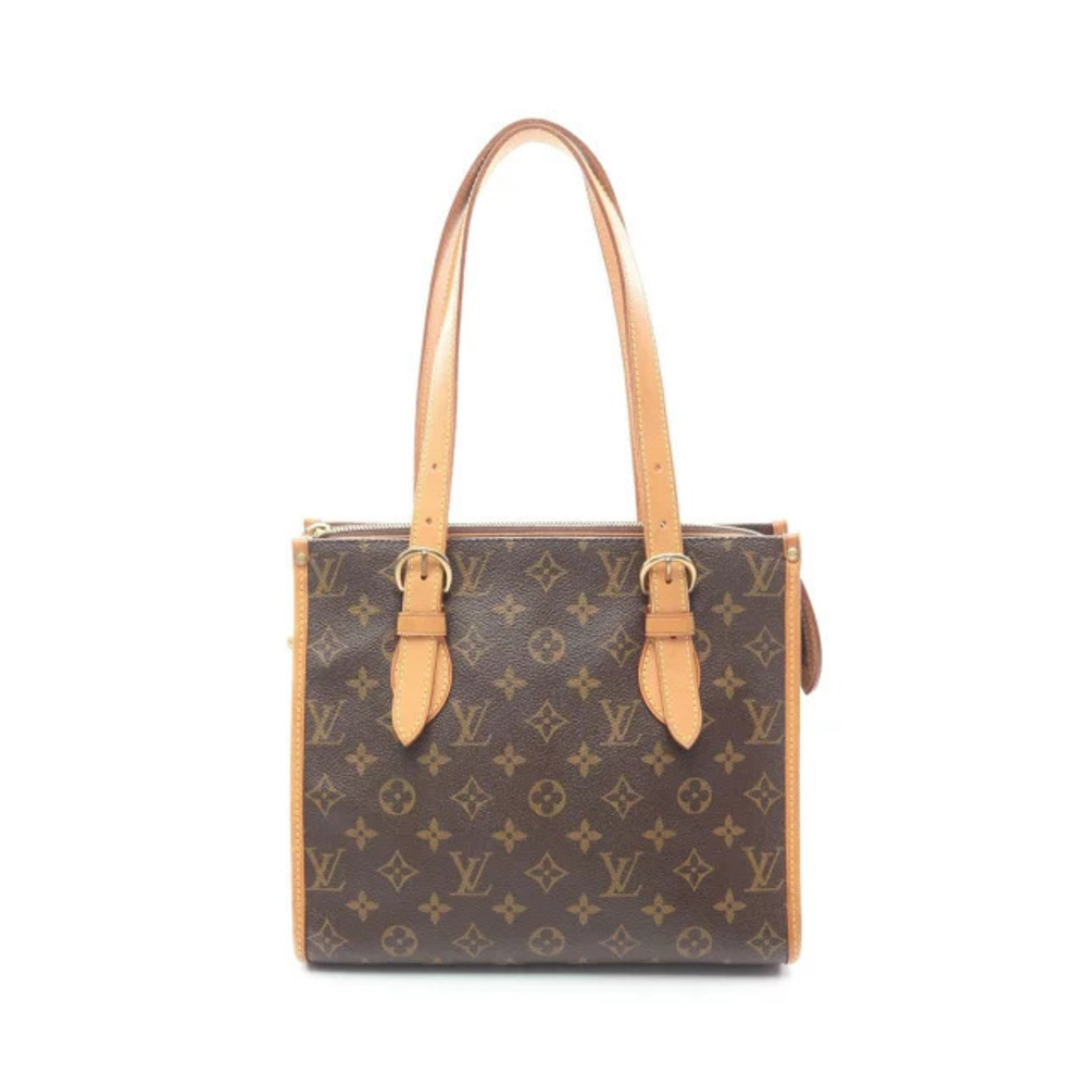 Louis Vuitton Popincourt Au Tote Bag canvas leather Monogram brown